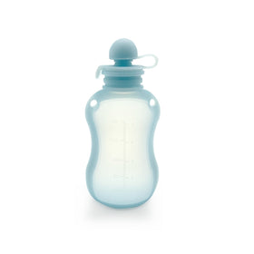 150ml Reusable Silicone Baby Food Pouches Refillable Squeeze Storage Containers(Blue)